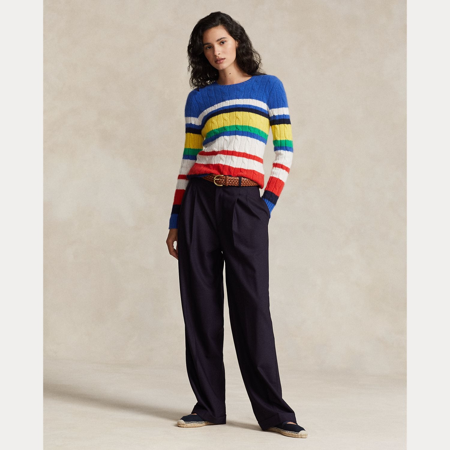 Maglione multicolor in cashmere 211-924446 001 RALPH LAUREN POLO 