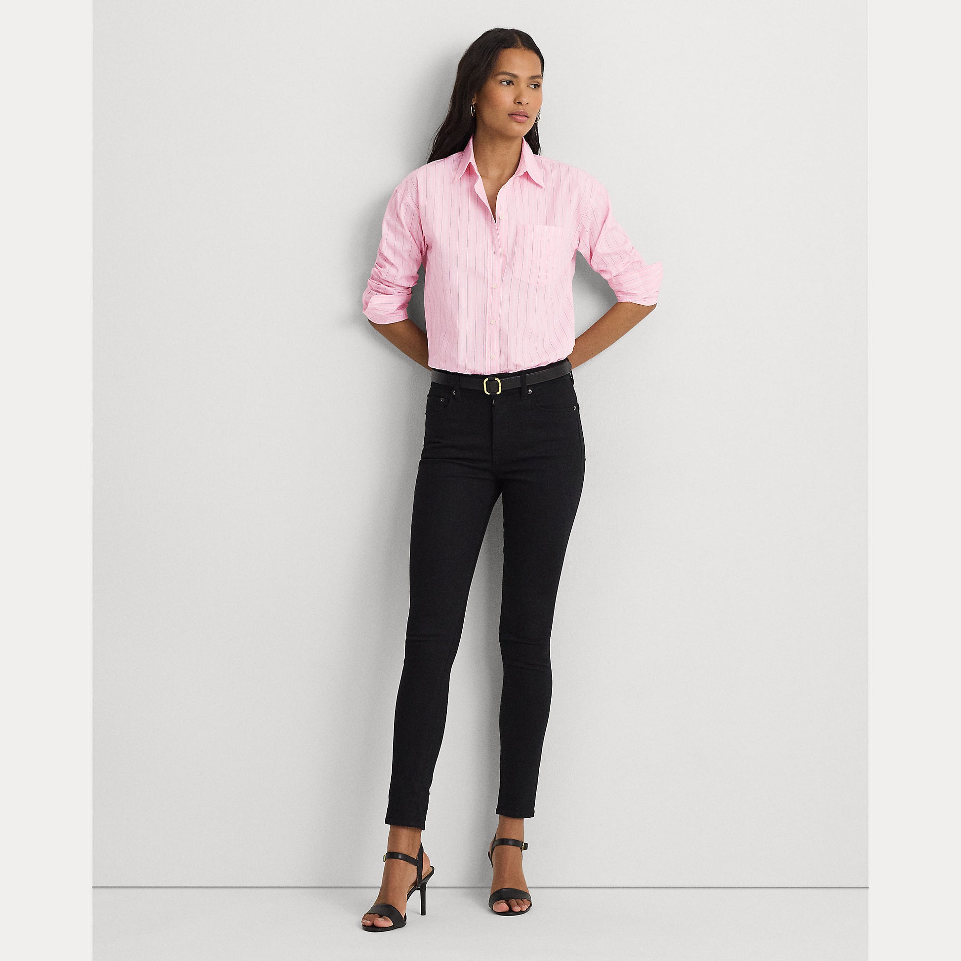 camicia in tessuto a righe 200-932627 001 LAUREN RALPH LAUREN 