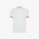 SUN68 polo con contrasti fluo Bianco