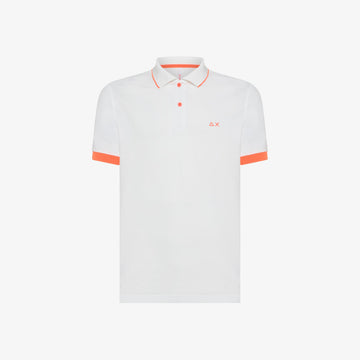 polo con contrasti fluo A34120 01 SUN68 