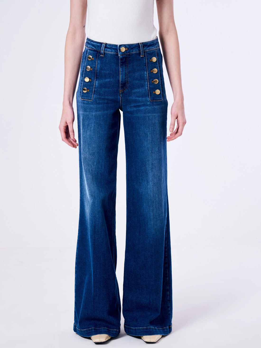 jeans giudith con bottoni DB5054 DENIM VICOLO 