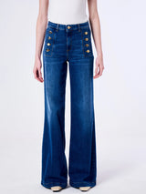 VICOLO jeans giudith con bottoni Denim