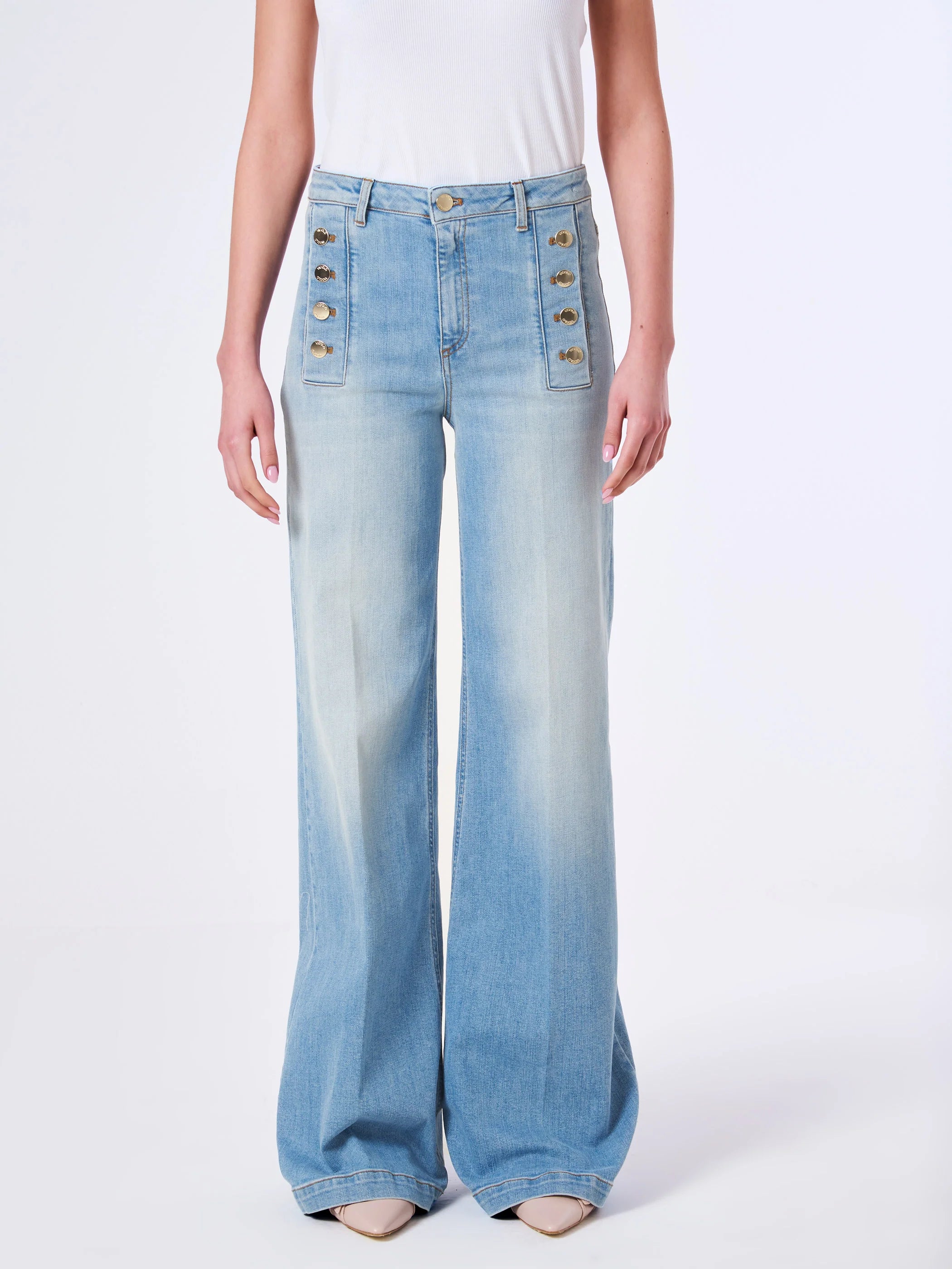 Jeans giudith con bottoni DB5060 DENIM VICOLO 