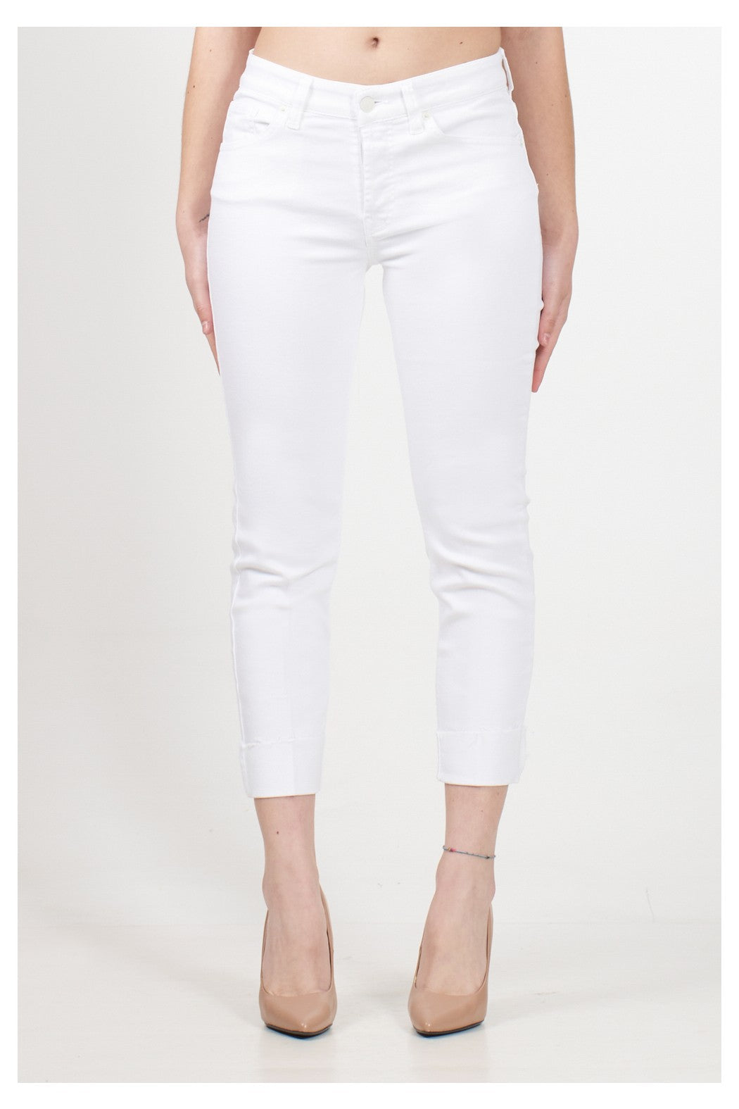 jeans con risvolto DB5104 BURRO VICOLO 