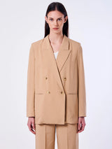 VICOLO blazer doppiopetto in misto lino Beige