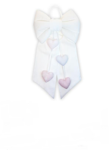 FIOCCO NASCITA IN PIQUE CO106 BCO ROSA Fior DI COCCOLE 