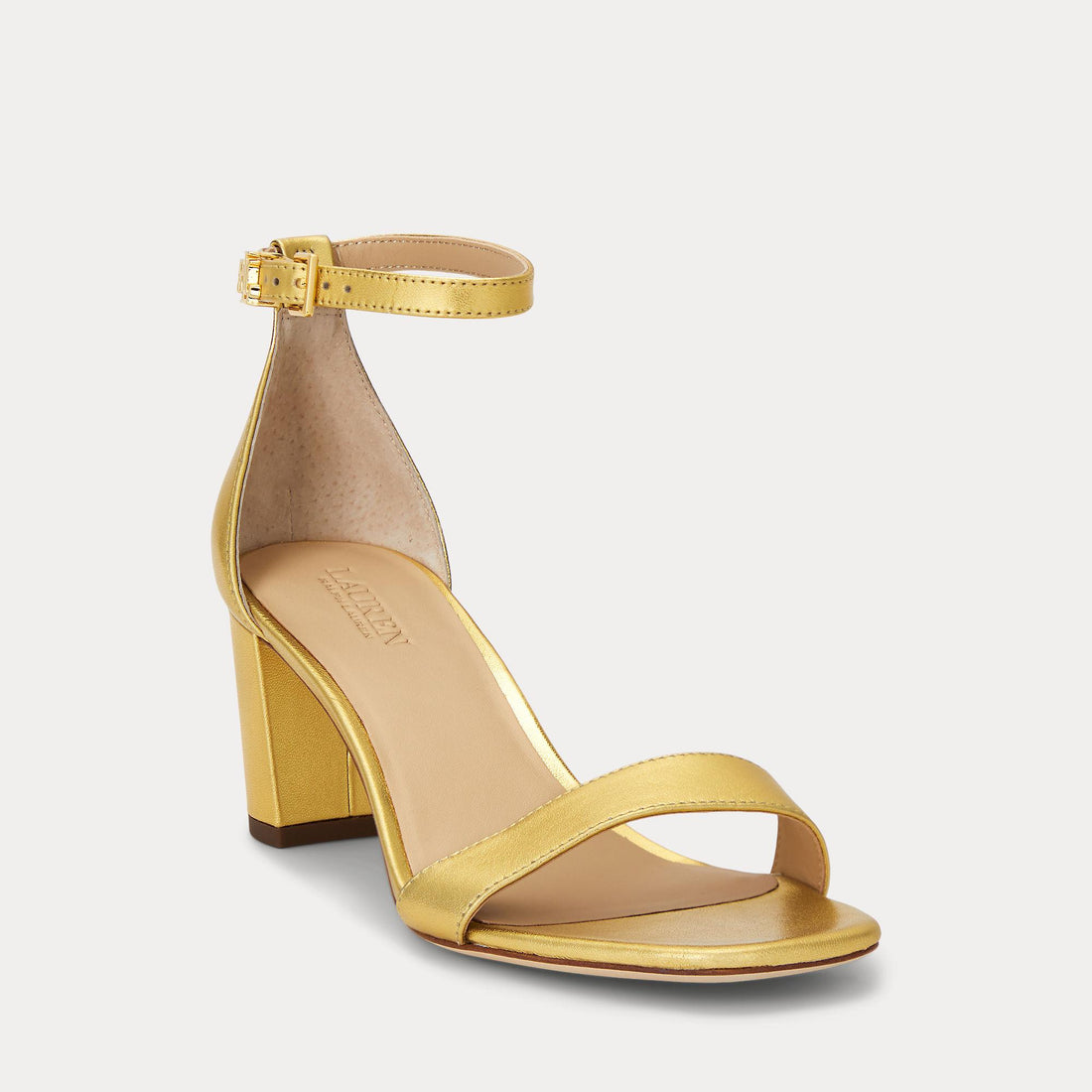 sandalo in nappa metallizzata 802-935562 002 LAUREN RALPH LAUREN 