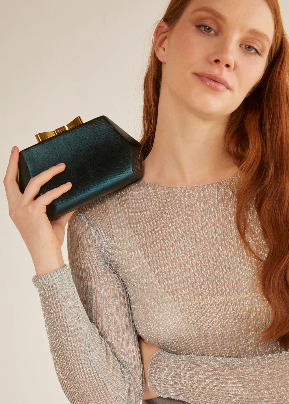 borsa metallic MWPC0006 VERDE NALI' 