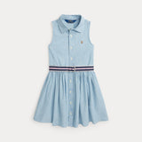 RALPH LAUREN POLO abito con cinta Blu
