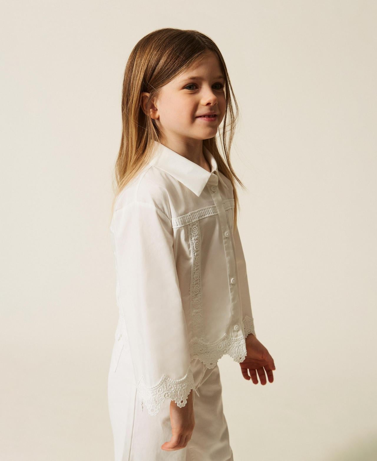 camicia con pizzo 261GB2020 00526 TWINSET GIRL 