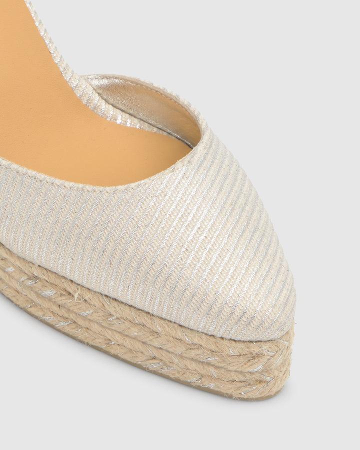 sandalo joyce in lino 026164 3003 PLATA CASTANER 