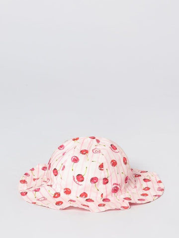 cappello in cotone ciliegie MDX028LLB66 83658 MOSCHINO KIDS 