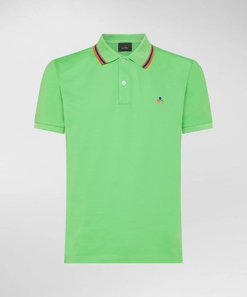 Polo con logo in contrasto multicolor PEU4699 99012184 681 PeUTEREY 