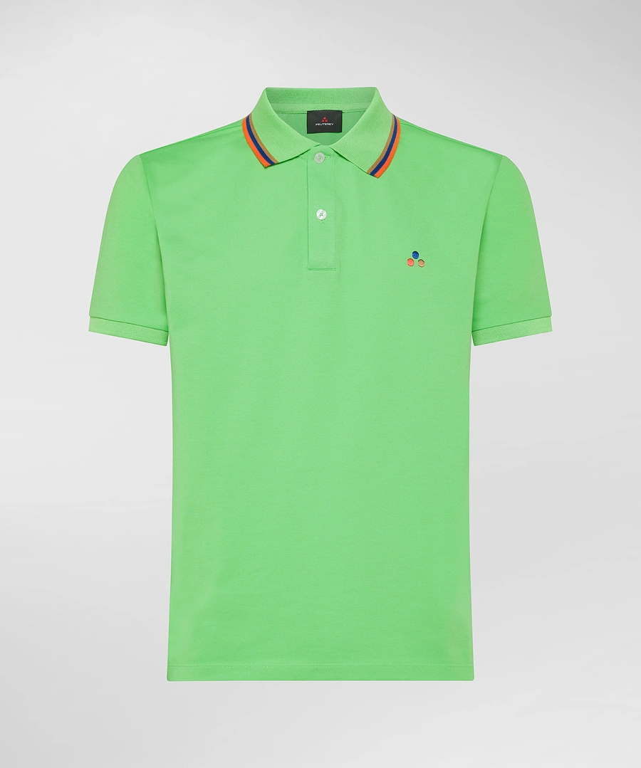 Polo con logo in contrasto multicolor PEU4699 99012184 681 PeUTEREY 