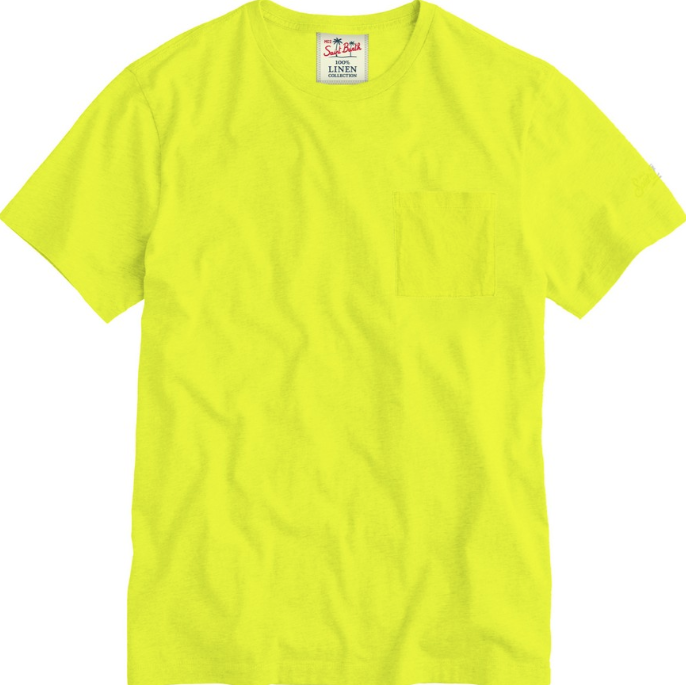 t-shirt in lino ALEX 00007D MC2 SAINT BARTH 
