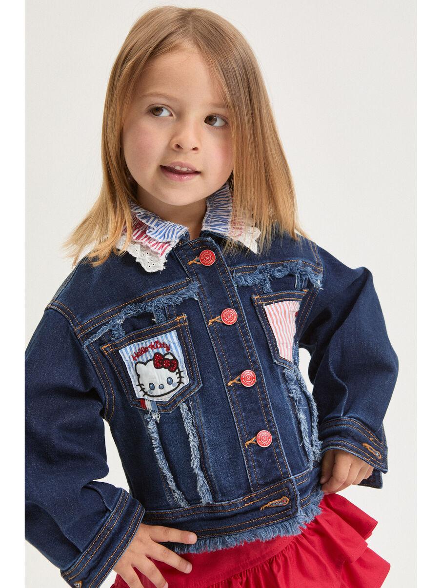 giacca con patch hello kitty 19G101 7015 0055 MONNALISA 