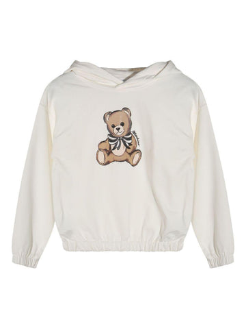 felpa con stampa e cappuccio HDK036LDA16 83933 MOSCHINO KIDS 