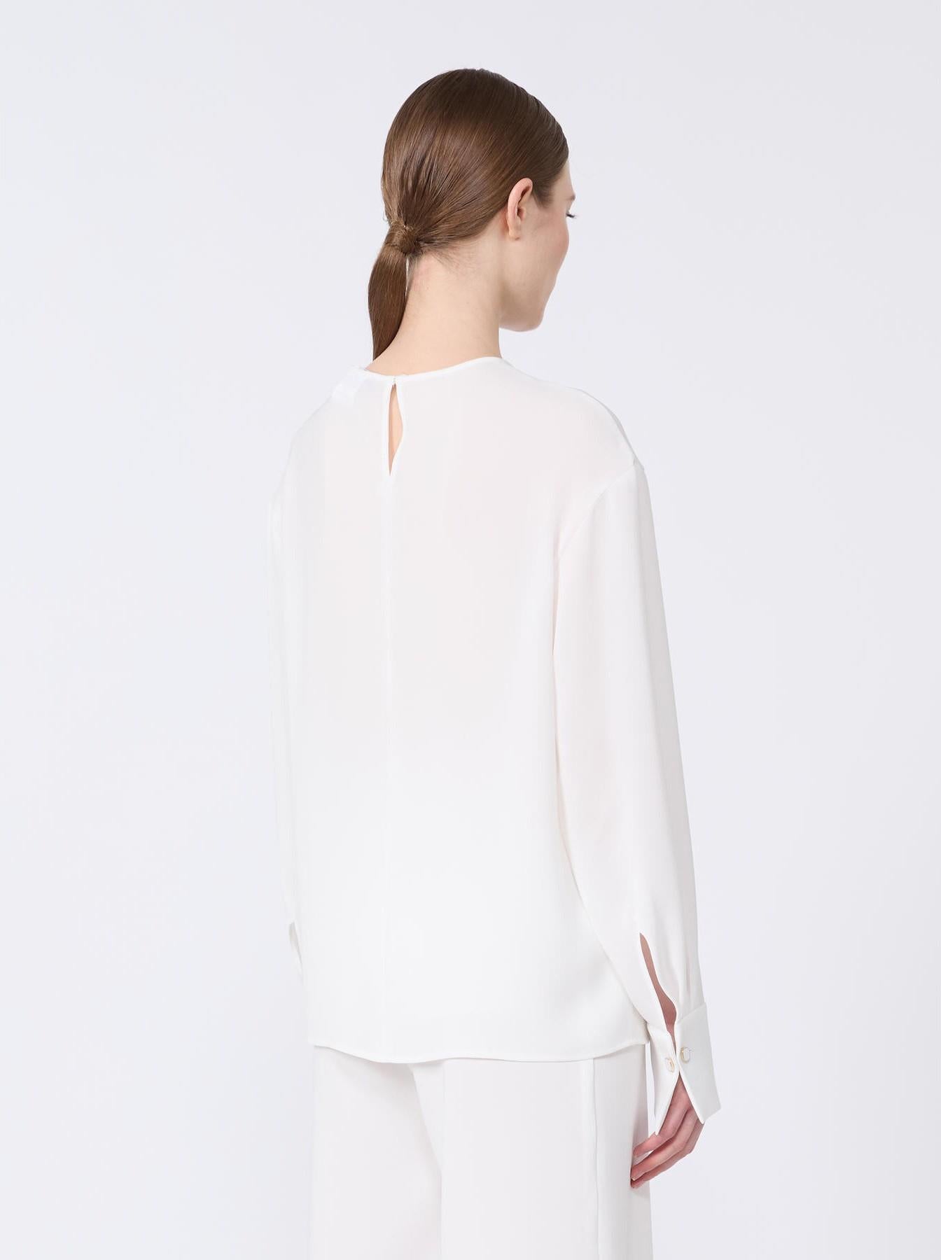 blusa in cady leggero MSTKAKI 007 MAXMARA STUDIO 