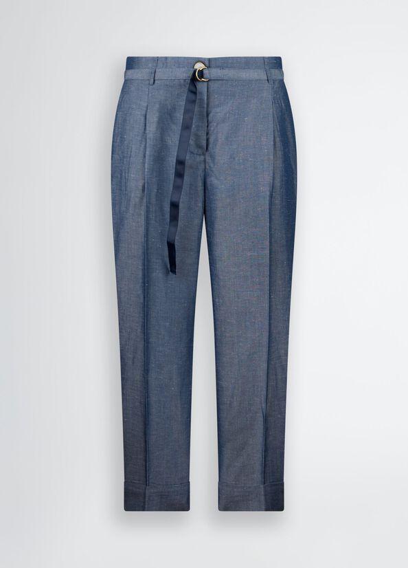 pantalone in misto lino WA5132T4818 09481 liU JO 