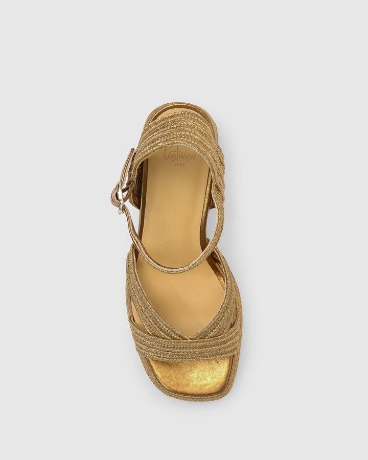 sandalo valle con intreccio 023116 3006 ORO CASTANER 