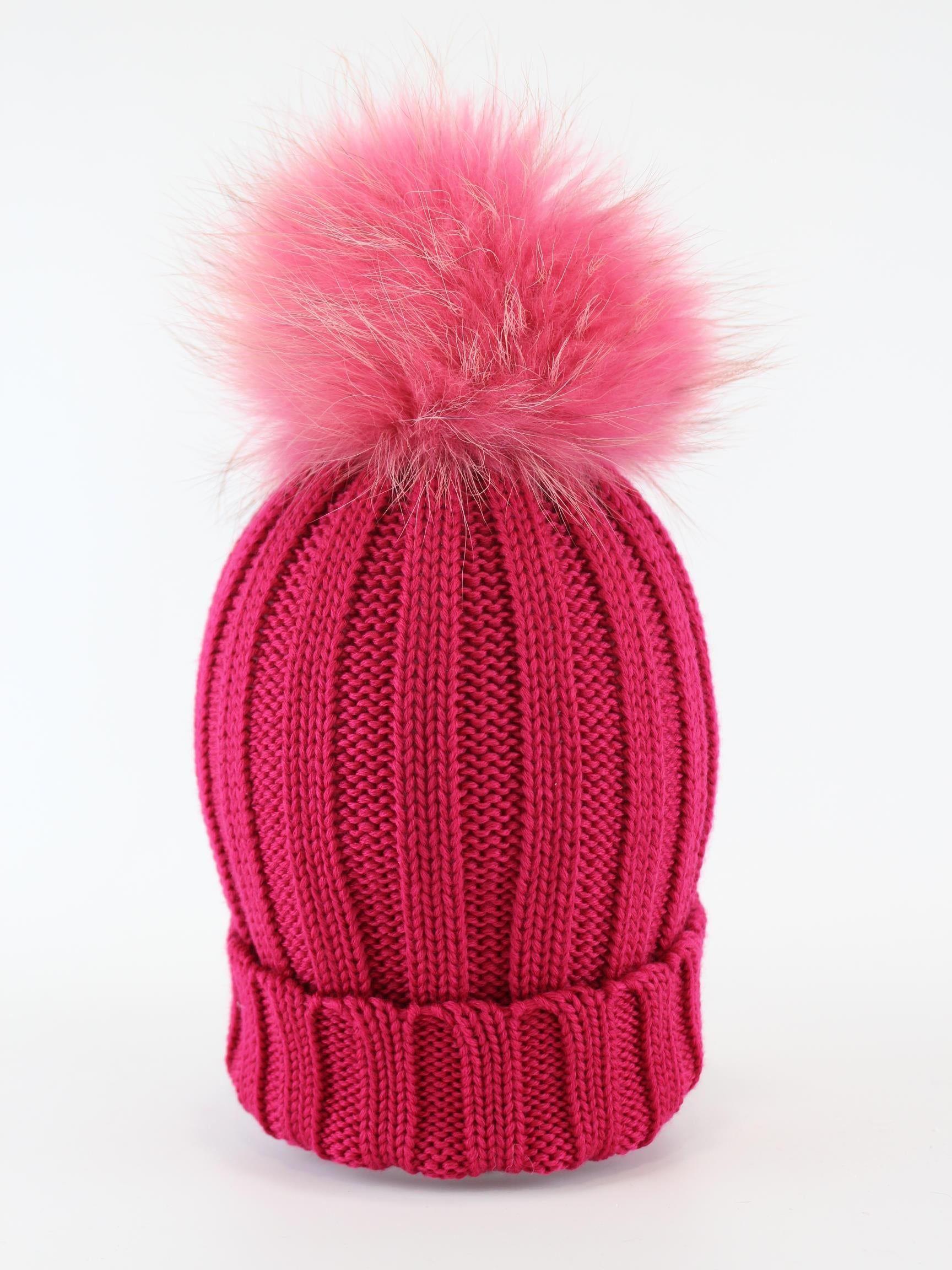 Cappello con pelliccia murmavsky I20599X FUXIA REGINA 