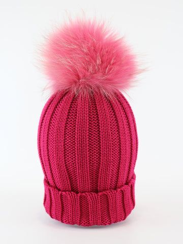 Cappello con pelliccia murmavsky I20599X FUXIA REGINA 
