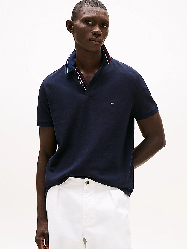 polo con contrasti regular fit MW0MW38459 DW5 TOMMY HILFIGER 