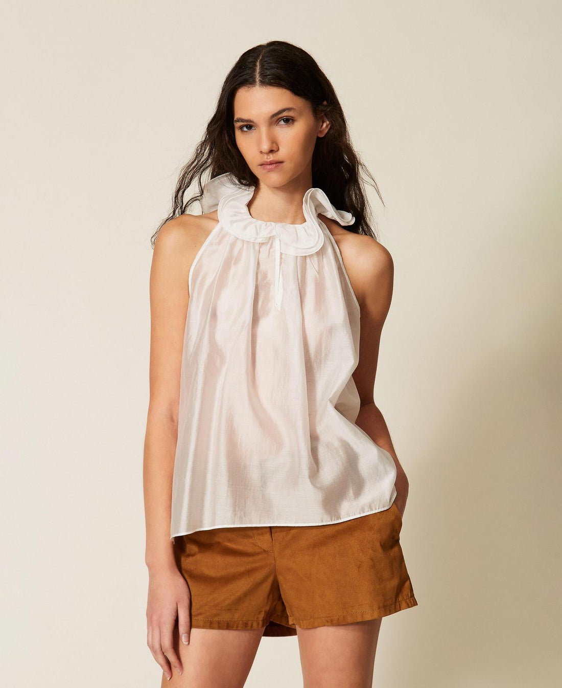 top con volant 261AP2184 00526 TWINSET ACTITUDE 