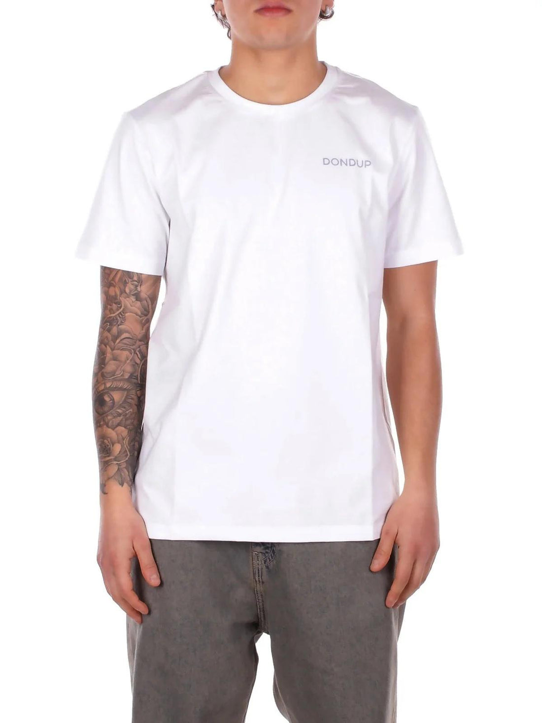 t-shirt con logo petto US198JF0309UML6 000 DONDUP 