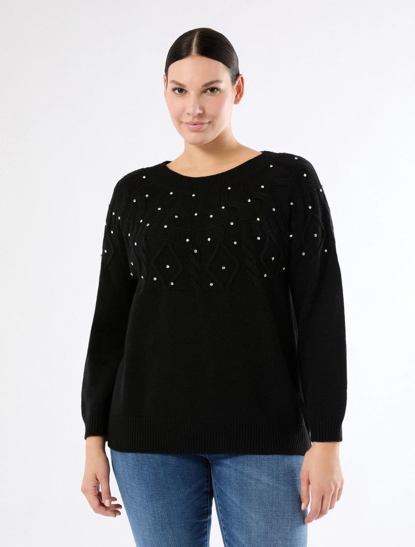 maglia in misto lana con strass STEPPA 003 MARINA SPORT 