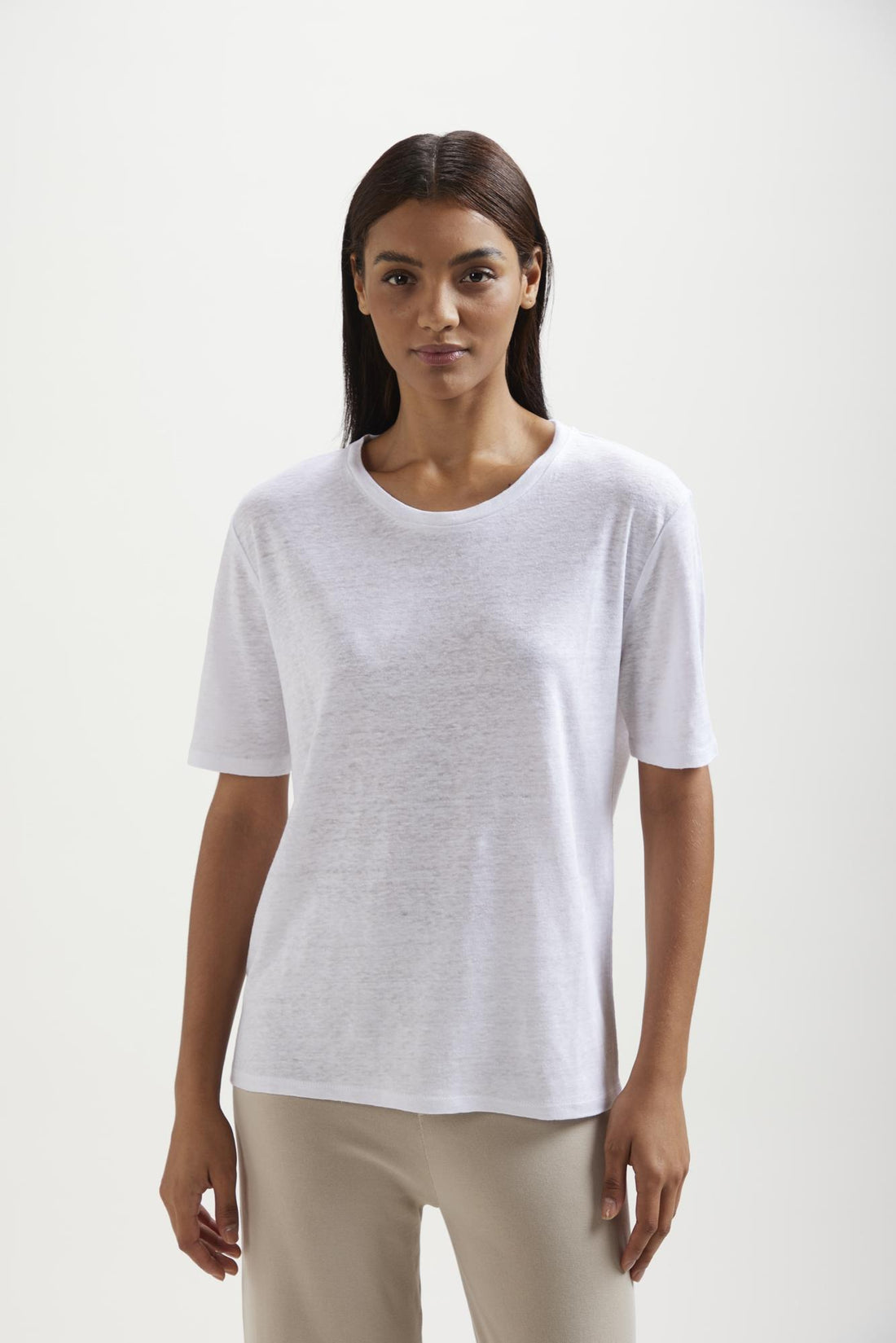 t-shirt in jersey di lino 8950 21 00001 KANGRA 