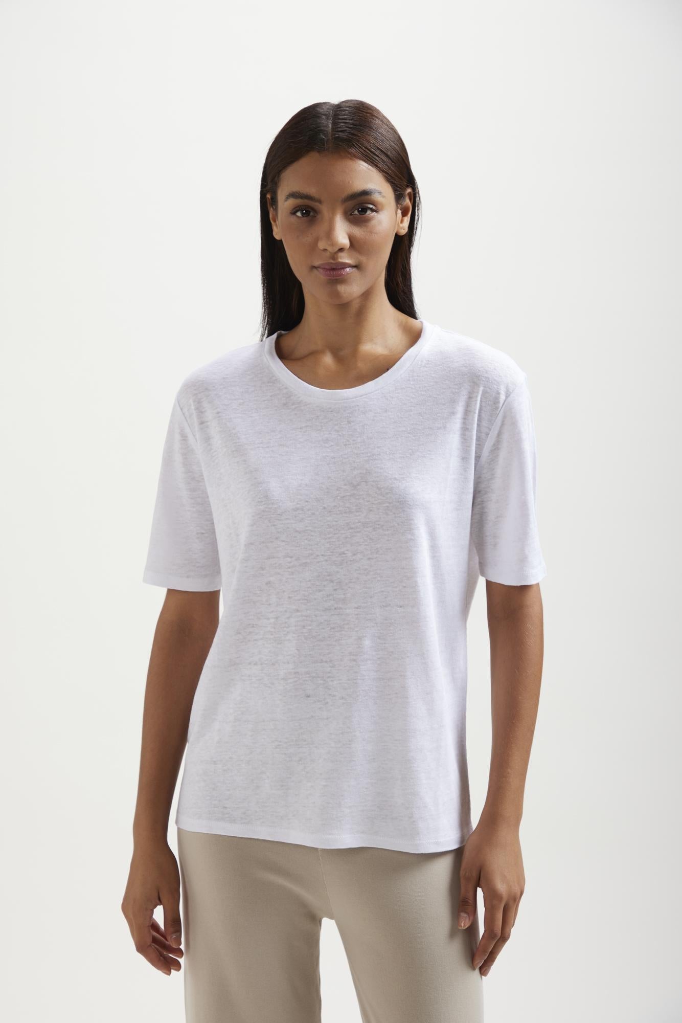 t-shirt in jersey di lino 8950 21 00001 KANGRA 