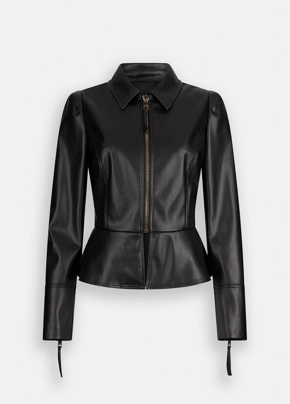 giacca design biker CF5203E0624 22222 LIU JO BLACK 
