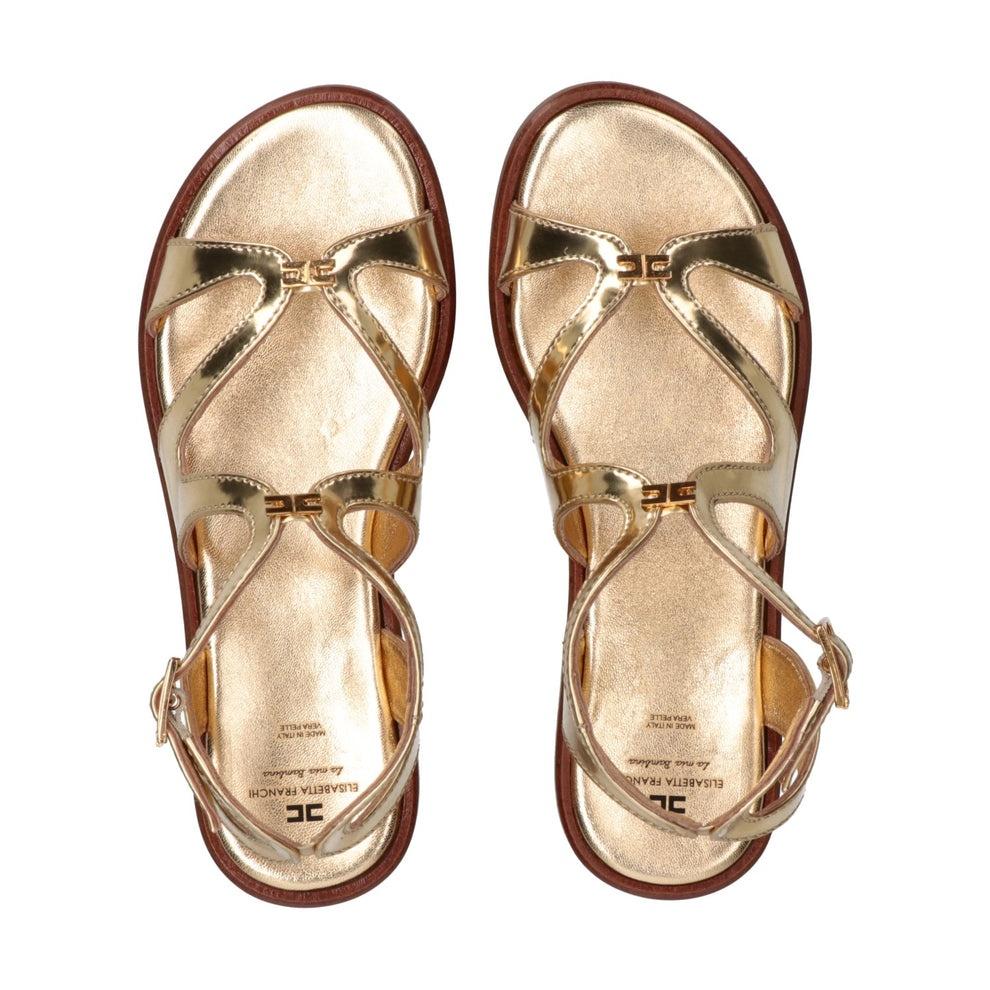 sandalo aperto intrecciato F4A2E0566 ORO ELISABETTA FRANCHI 