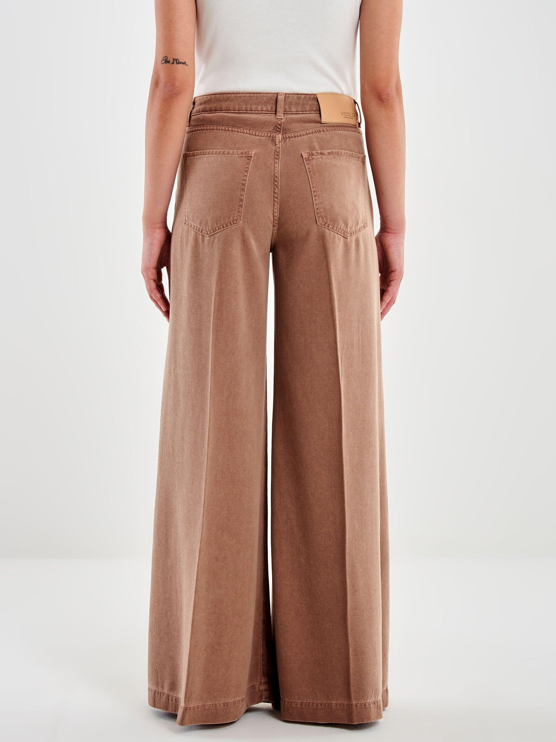 jeans madison wide leg DF5145 CAMMELLO VICOLO 