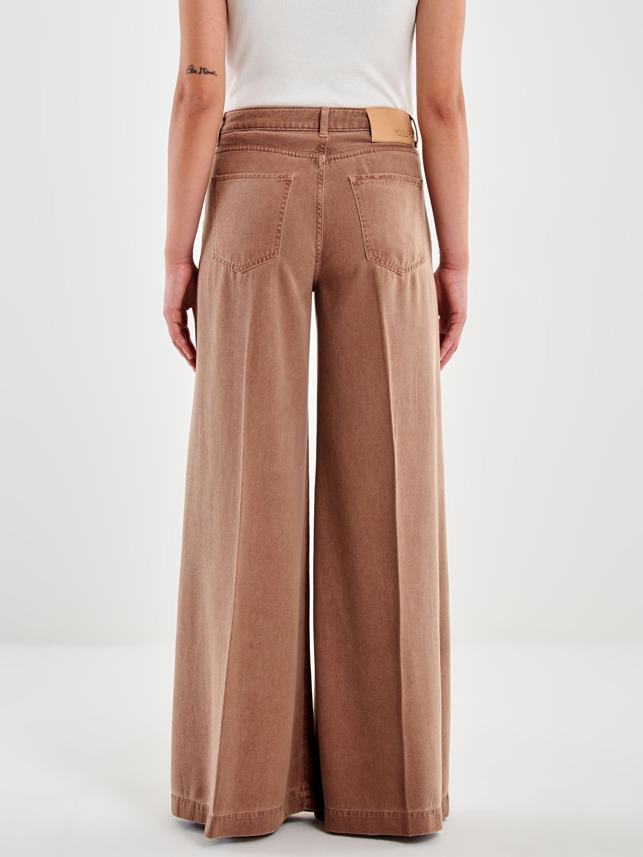 jeans madison wide leg DF5145 CAMMELLO VICOLO 