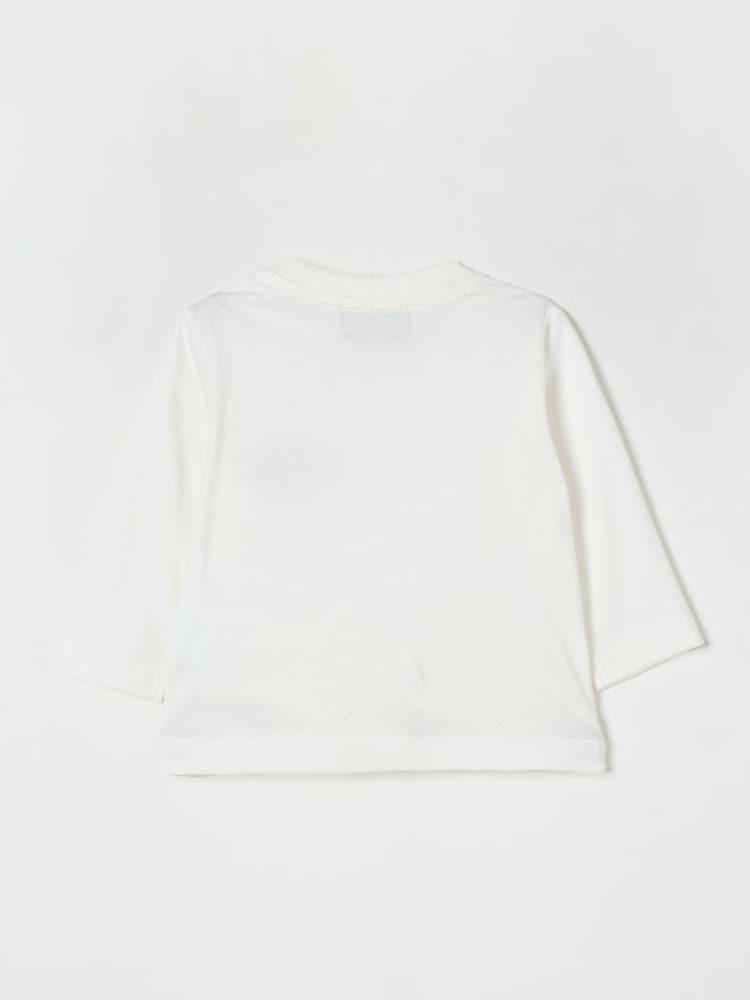 t-shirt con lgoo petto MV000RLAA10 10063 MOSCHINO KIDS 