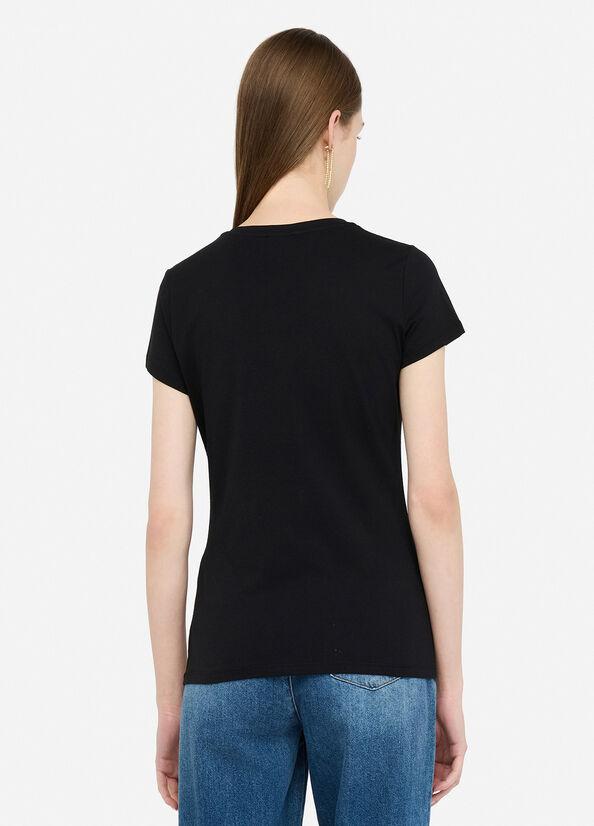 t-shirt con stampa MF5456JS923 P9164 LIU JO WHITE 