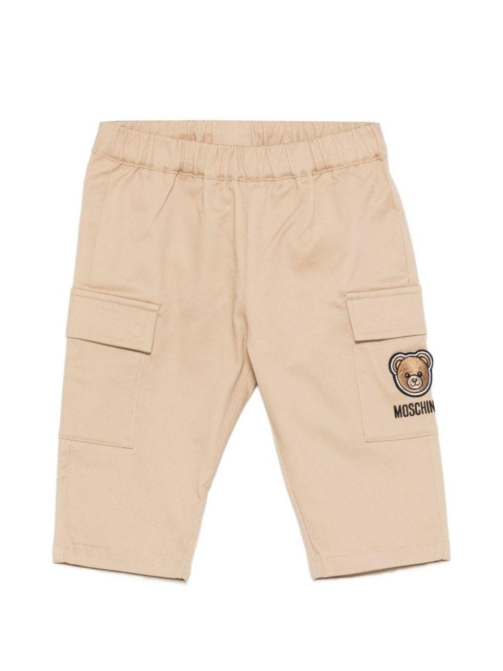 Pantalone con patch orso MUP05R LPA01 20829 MOSCHINO KIDS 