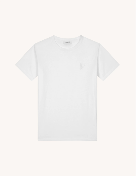 t-shirt logo ricamato in tono S746JF0271DFZ4 000 DONDUP 