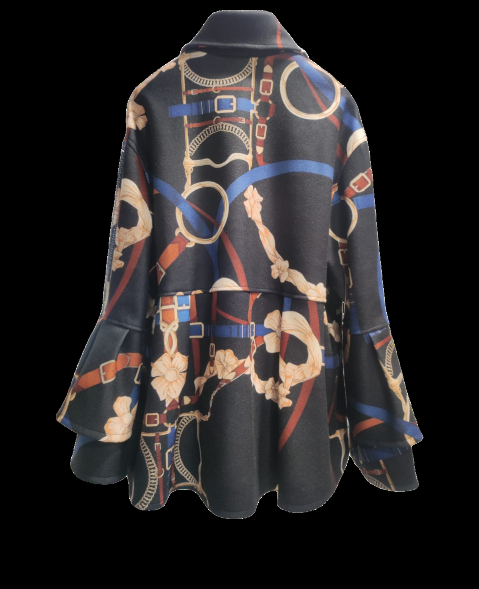 cappotto con applicazioni e patch 15050 BLACK CAVALRY 5 PROGRESS 