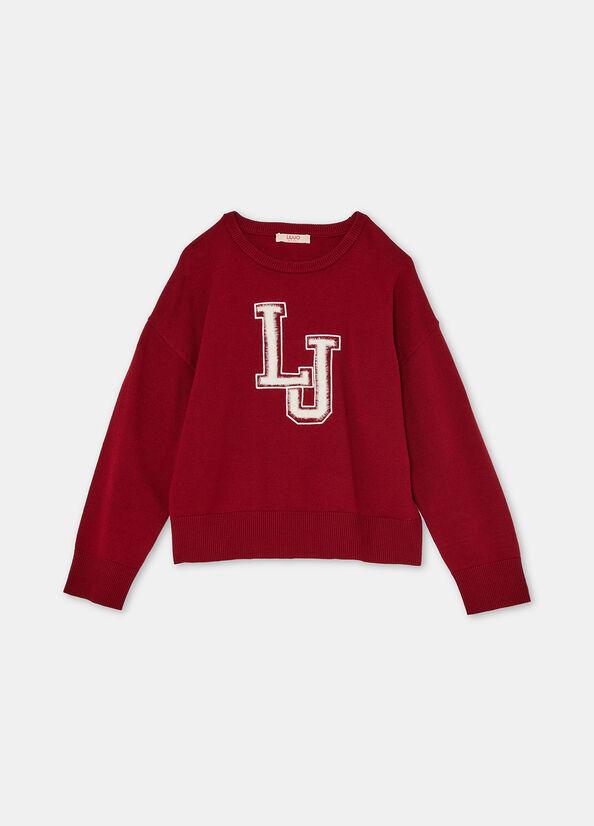 maglia con logo GF5065MA12P 91650 LIU JO JUNIOR 