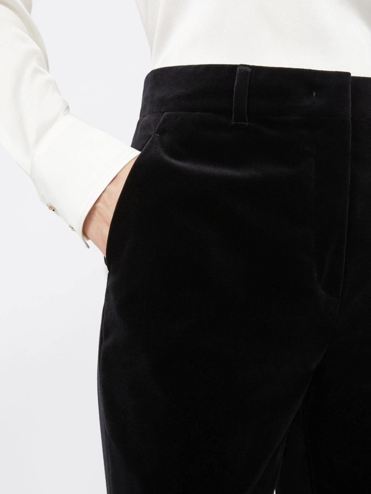 pantalone a sigaretta in velluto NEUTRO 001 MAXMARA STUDIO 