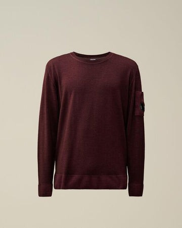 maglia in lana merino con logo 17CMKN091A 003247F 790 CP COMPANY 