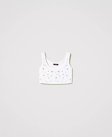 top cropped con applicazioni 251AP2222 00840 TWINSET ACTITUDE 