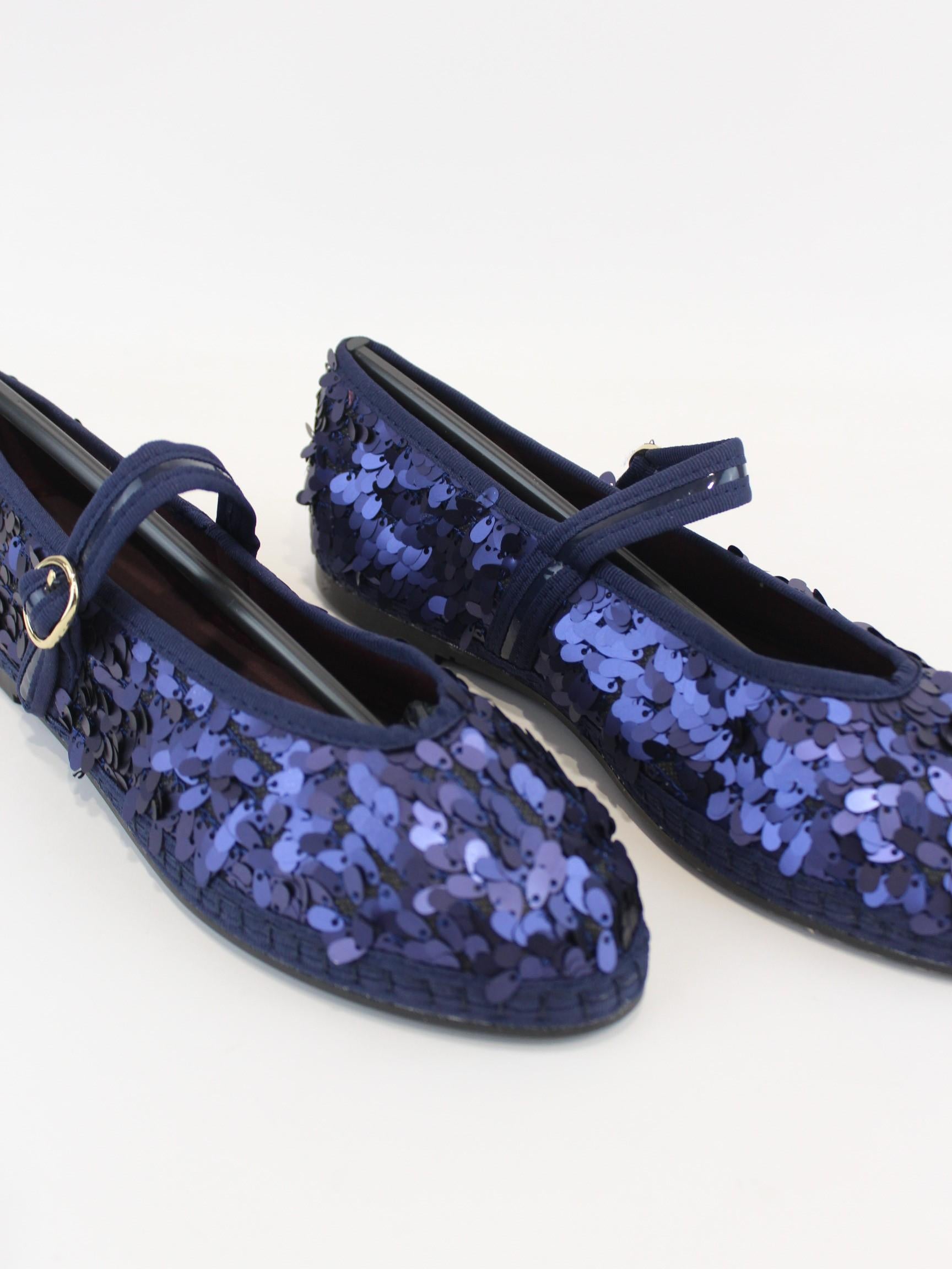 ballerina pierre con pailettes PIERRE SEQUINS NAVY FLABELUS 