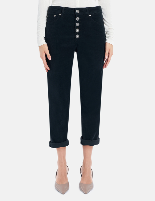 Pantalone koons loose in velluto DP268BVS0030DBM5 999 DONDUP 