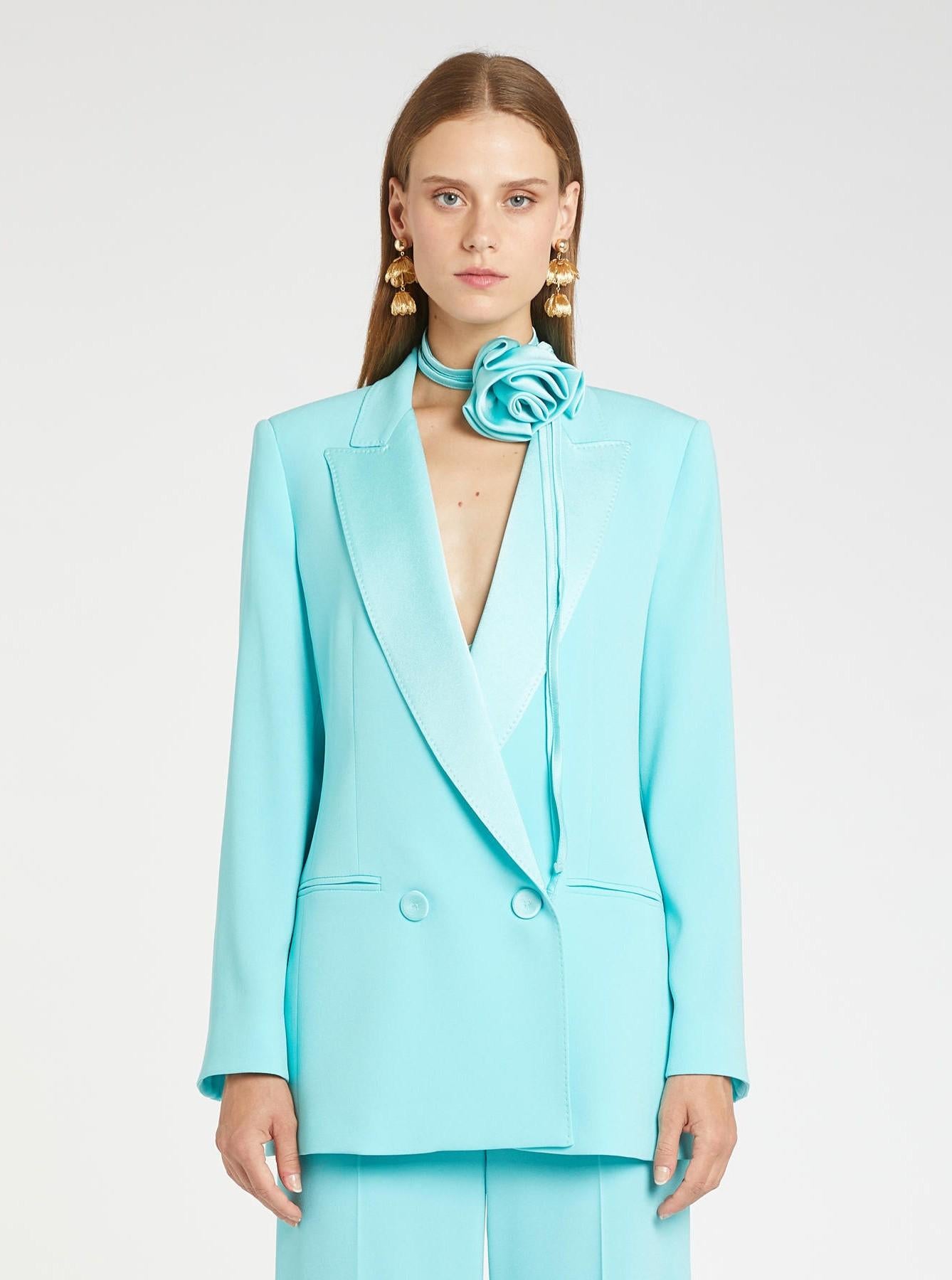 giacca doppiopetto con fiore MLLGIUGNO 004 MARella 