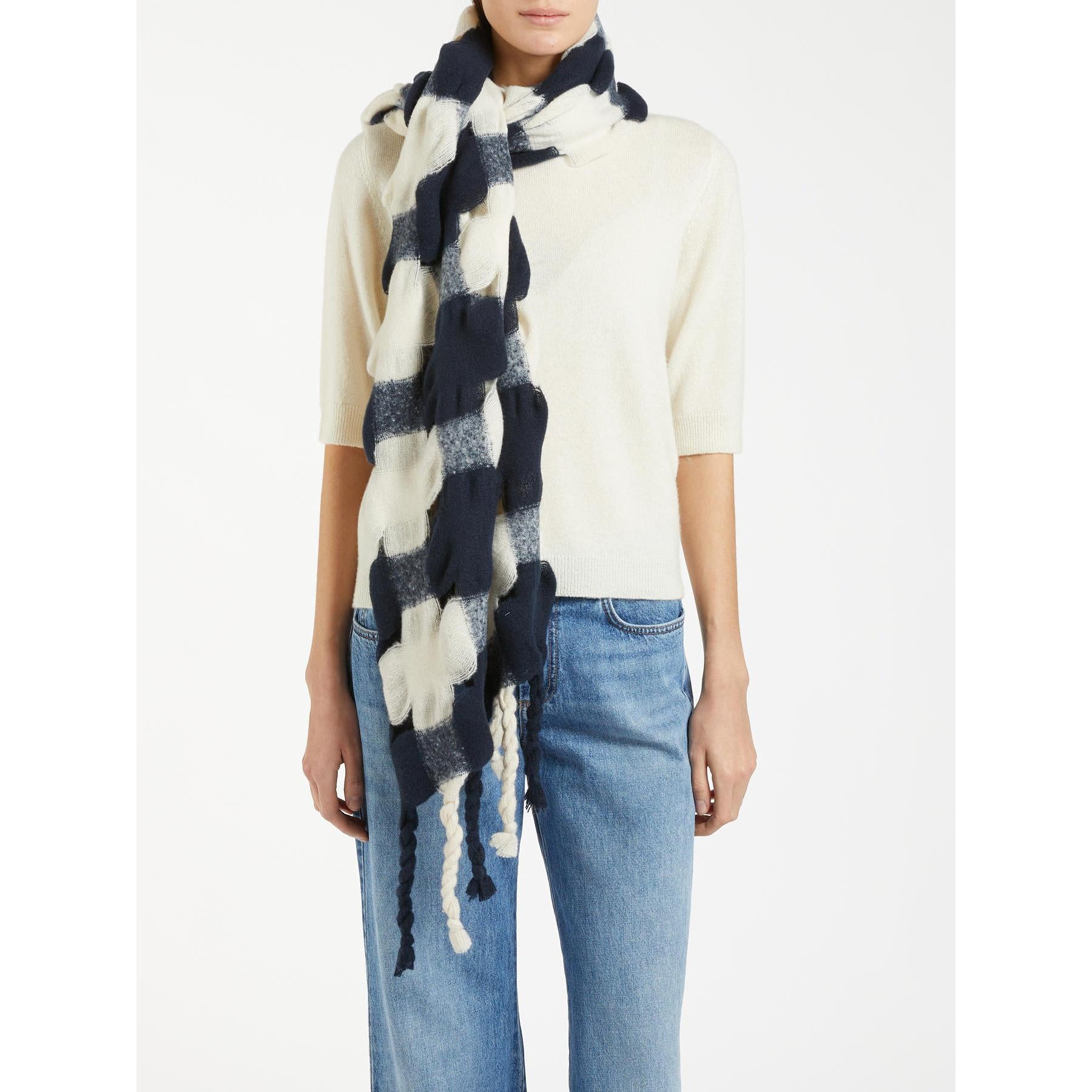 sciarpa check con frange AMICHE 002 MARella ACCESSORI 
