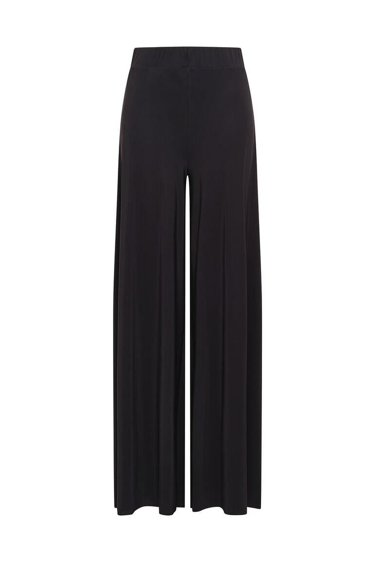 pantalone con gamba a farfalla JH0117 70210 2000 NERO BLACK MALI'PARMI 